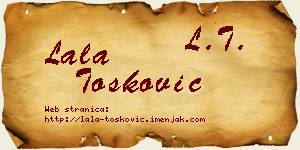 Lala Tošković vizit kartica